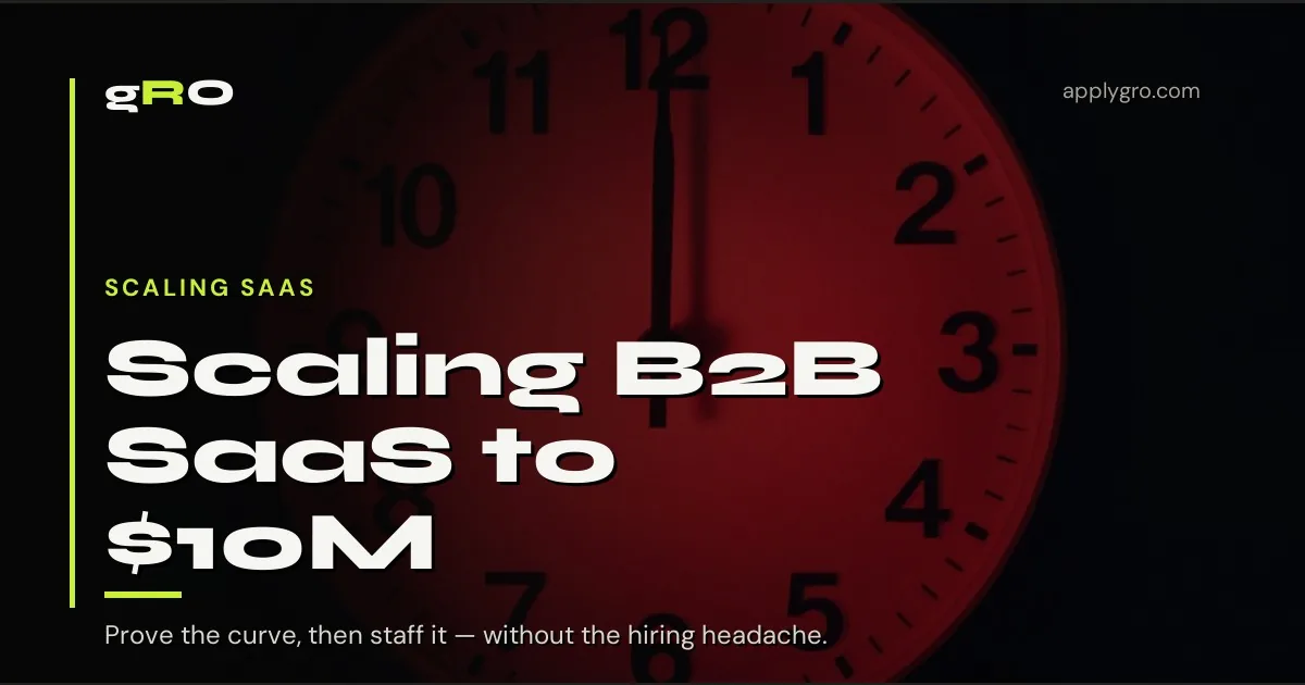 Prove the Curve. Then Staff It.