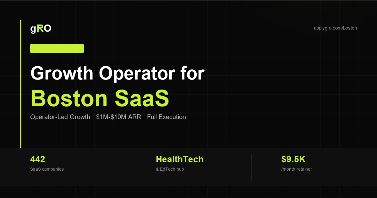 Fractional CMO for SaaS Companies — Boston