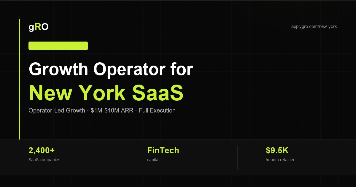 Fractional CMO for B2B SaaS — New York