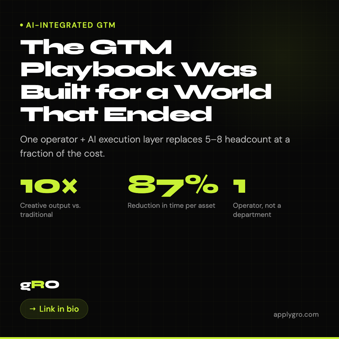 The GTM Playbook Was Built for a World That Ended.
