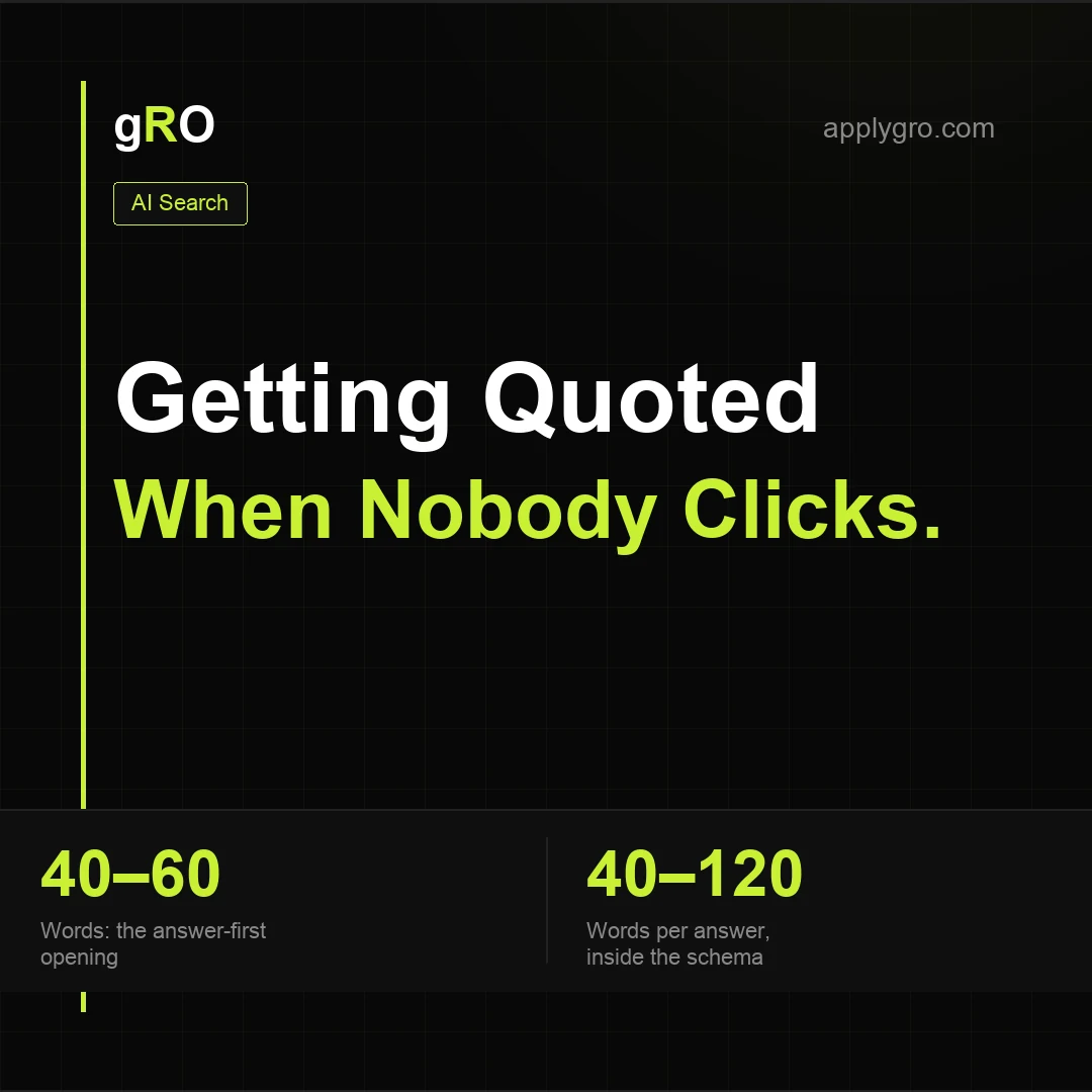 Answer Engine Optimization: Getting Quoted When Nobody Clicks