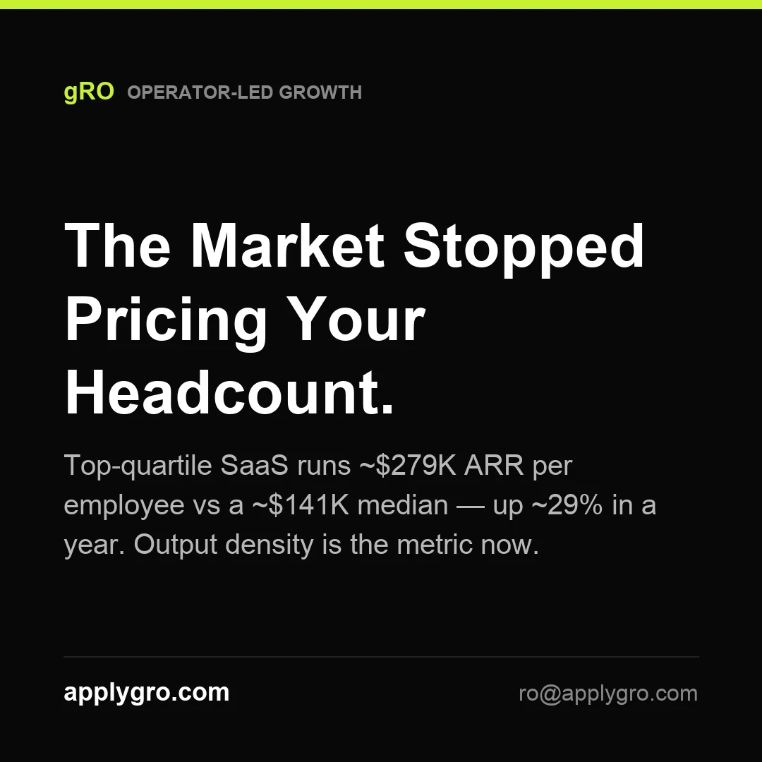 The Market Stopped Pricing Your Headcount.