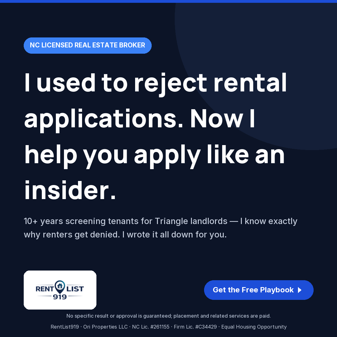 RentList919 insider-angle rental ad